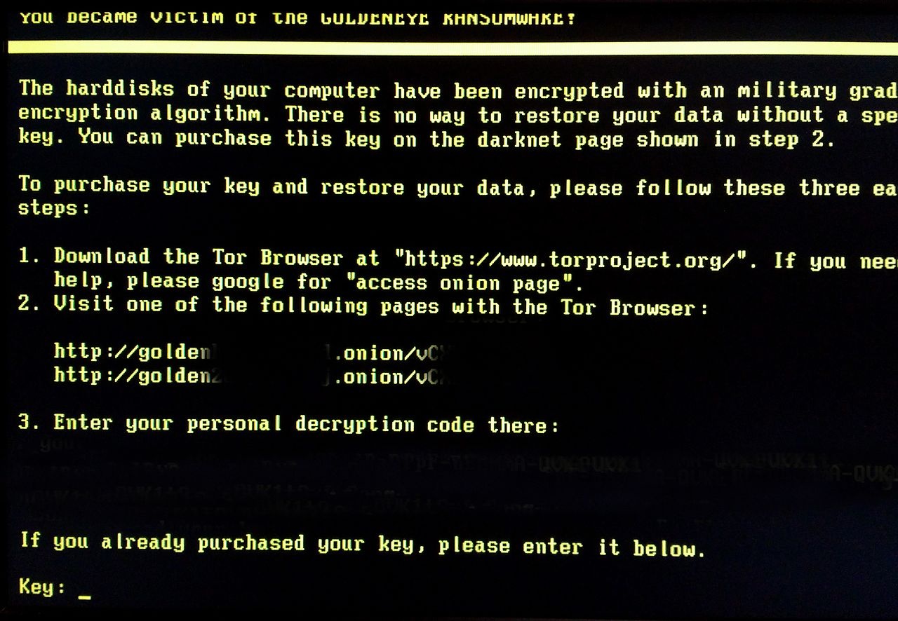 goldeneye ransomware 161212