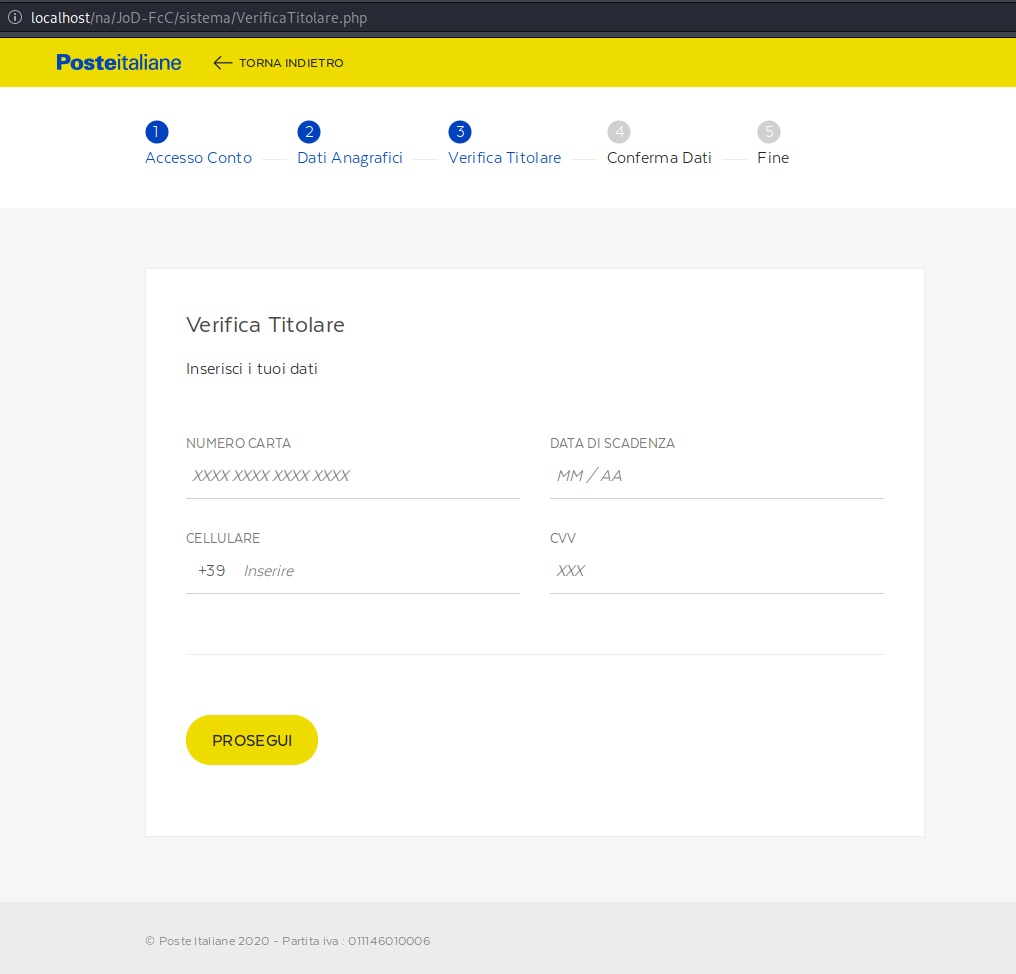 poste italiene phishing page 4