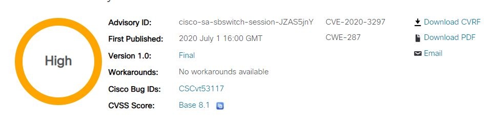 cisco patch 2 luglio