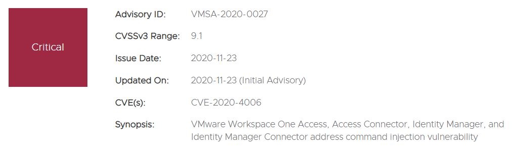 vmware bug