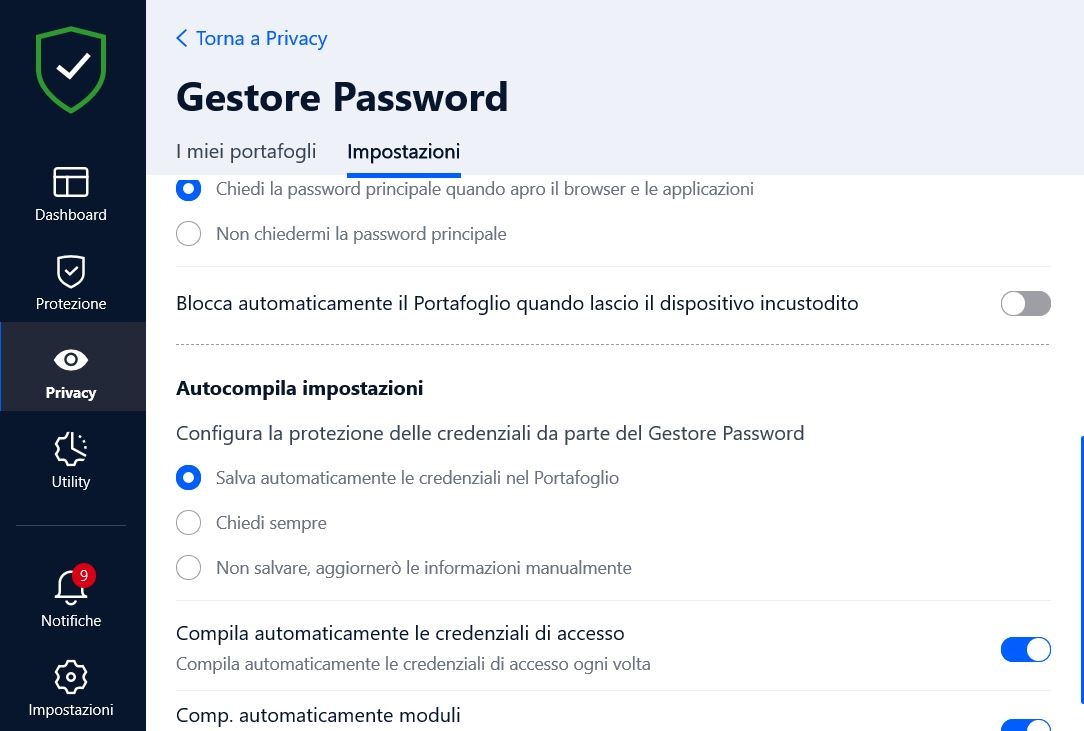 gestore password